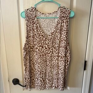Leopard Print Sleeveless Top